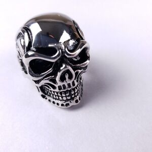 Mens Skull Ring 316 Stainless Steel Heavy Biker Gothic Punk Reaper Jewelry Sz 9